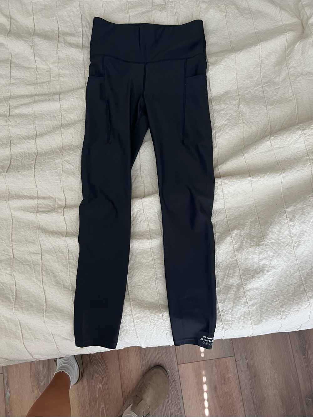 P.E Nation Black High-Waist Leggings with Side Pockets